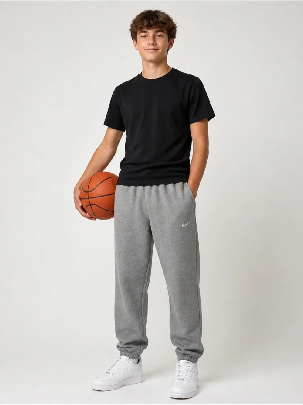Nike Kids Gray Elastic Waist Joggers
